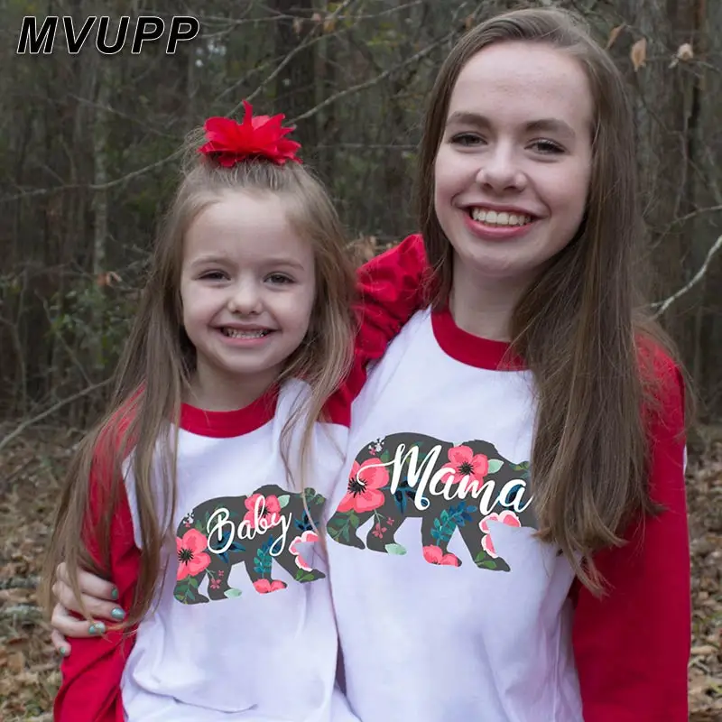 Женская футболка для мамы и дочки MVUPP длинная 2019 | Мать ребенок