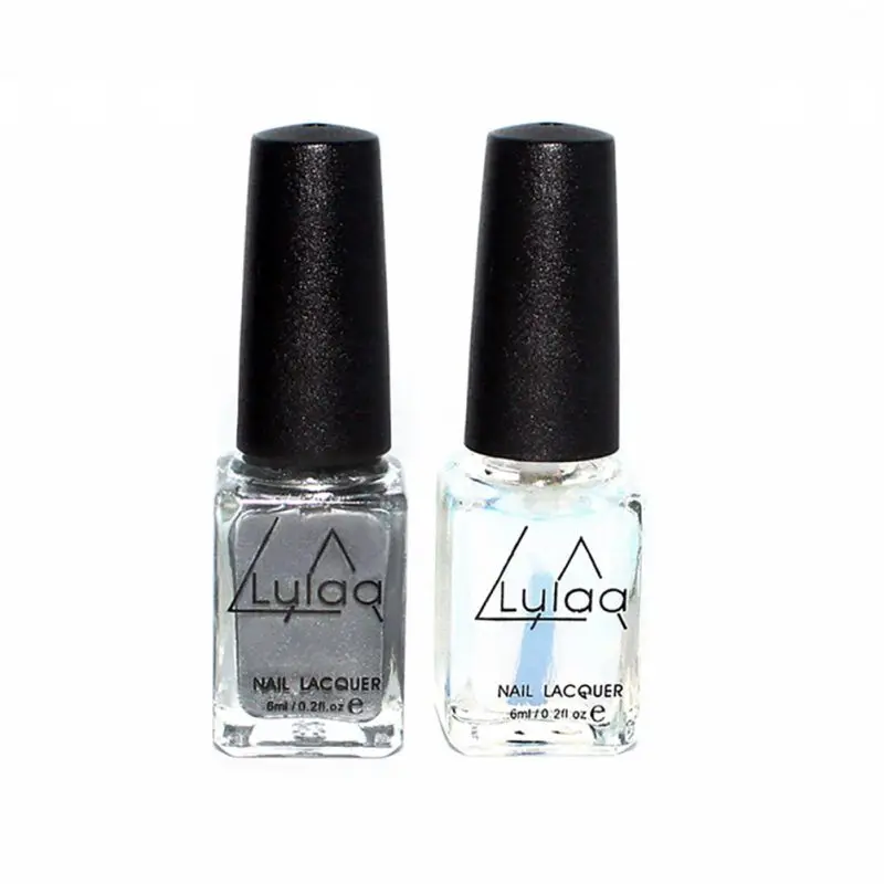 Модный комплект одежды из 2 шт./компл. эффект серебряного зеркала лак для ногтей