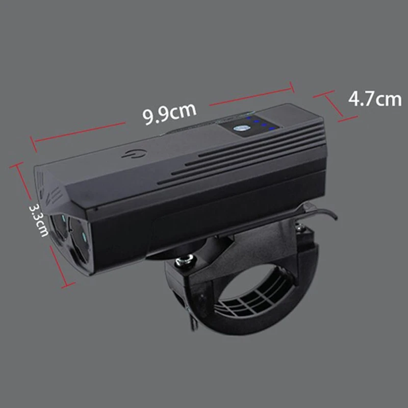 

T6 LED Induction Bicycle Front Light Set 2000MAh USB Rechargeable Smart Headlight Horn Bike Lamp Cycling FlashLight