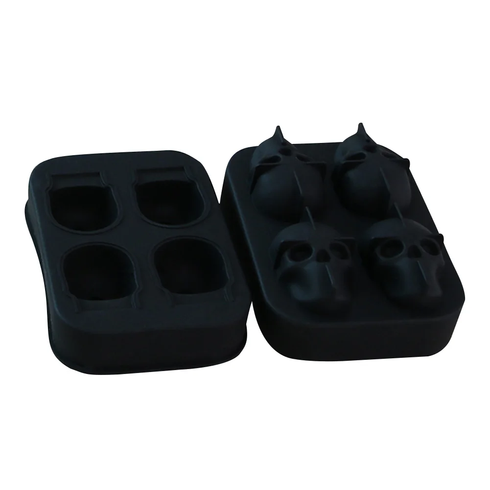 Силиконовый лоток для льда с черепом четыре ровных силиконовых инструмента