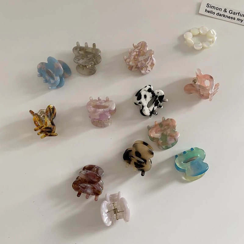 

Заколка-краб Женская, акриловая, с принтом в горошек маленькие зажимы для волос, 1 шт.