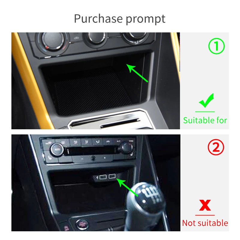 ZUNDUO ящик для хранения центральной консоли для VW POLO Plus GTI приборной панели Tidying box для Volkswagen аксессуары для POLO черный