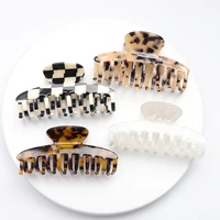 vintage to the number acetate leopard print acrylic hairpin crab hairpin simple womens girl hairpin hair accessories headdress