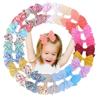 24 pack baby girls hair bows alligator clips 3 5inch flower bows hair barrettes accessories for little girls toddler kids teens