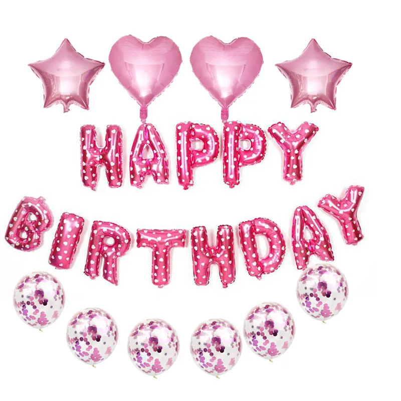 

8Season Birthday Decorations Pink and Gold Happy Birthday Decorations Event Decorations for Kids and Adults Party Supplies