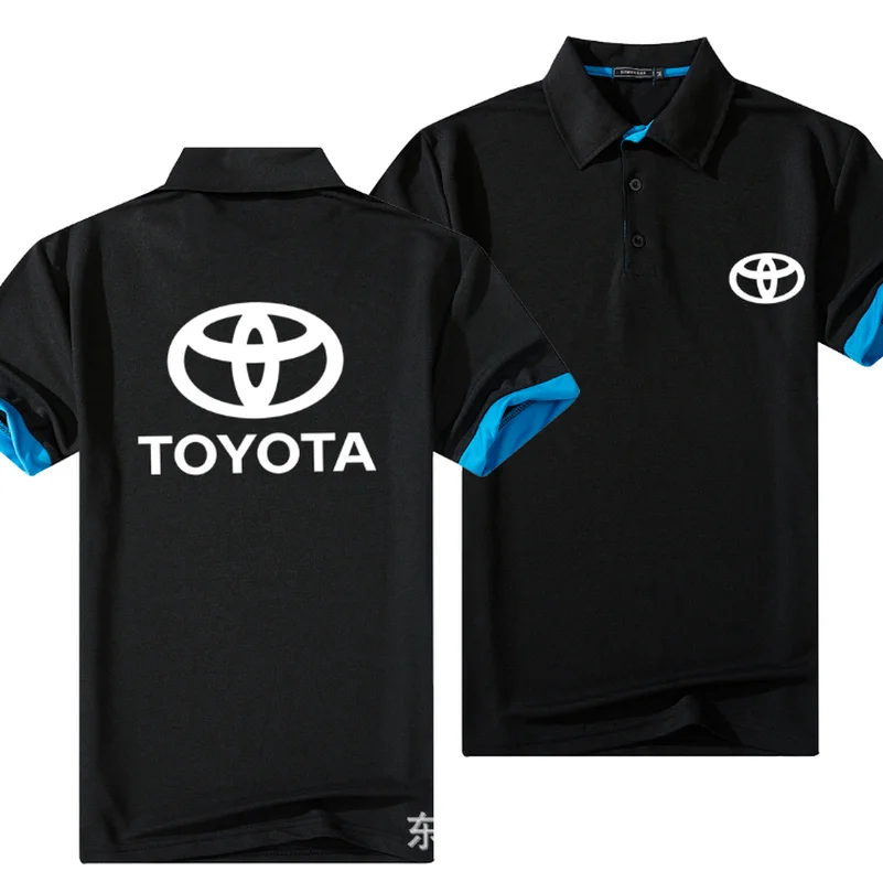 

Брендовая рубашка-поло для TOYOTA, мужские хлопковые футболки с коротким рукавом, мужская повседневная Летняя дышащая Однотонная рубашка-поло