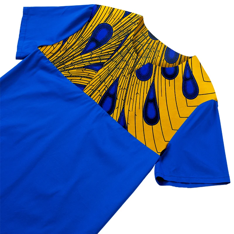 Африканская мужская одежда Дашики Печать рубашка с коротким рукавом