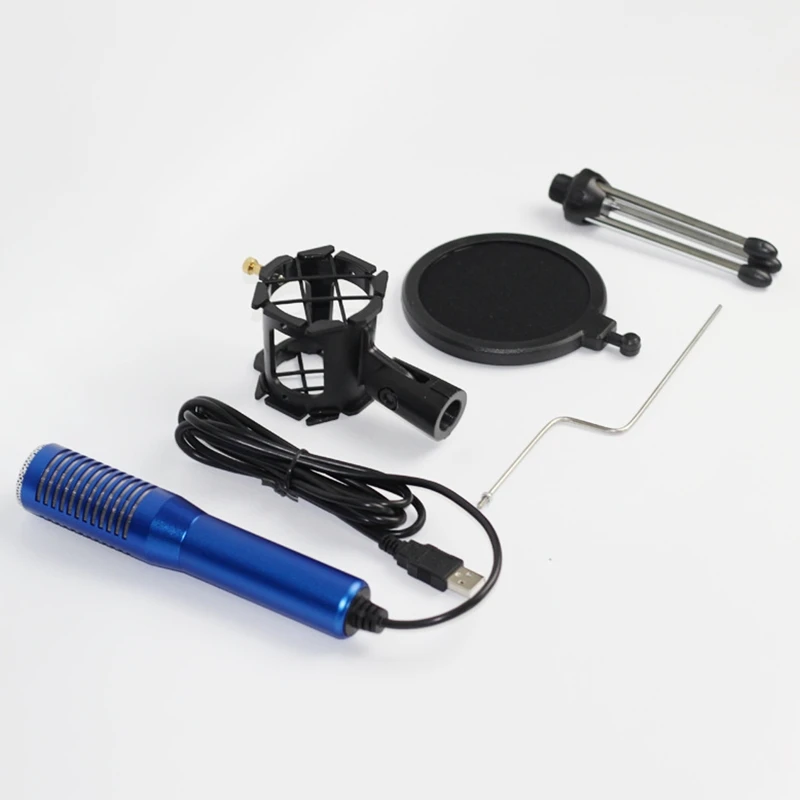 

USB Condenser Microphone Tripod Stand Set Mobile Phone Live Broadcast Microphone