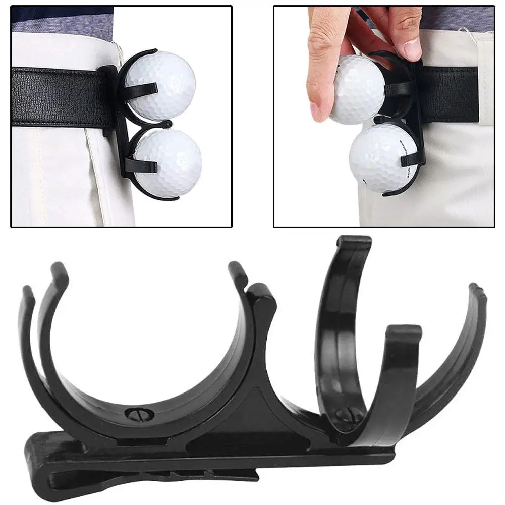 

1PC Portable Rotatable Folding Plastic Golf Ball Clamp Storage Holder with Belt Clip Golfing Sporting Training Tool Accessory