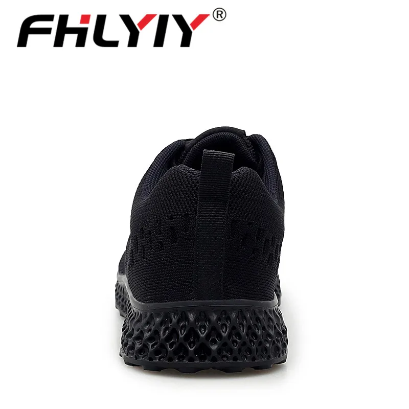 Fhlyiy/Брендовые мужские кроссовки; дышащая мужская обувь; повседневные кроссовки; мужские кроссовки на плоской подошве; черные мужские спортивные туфли