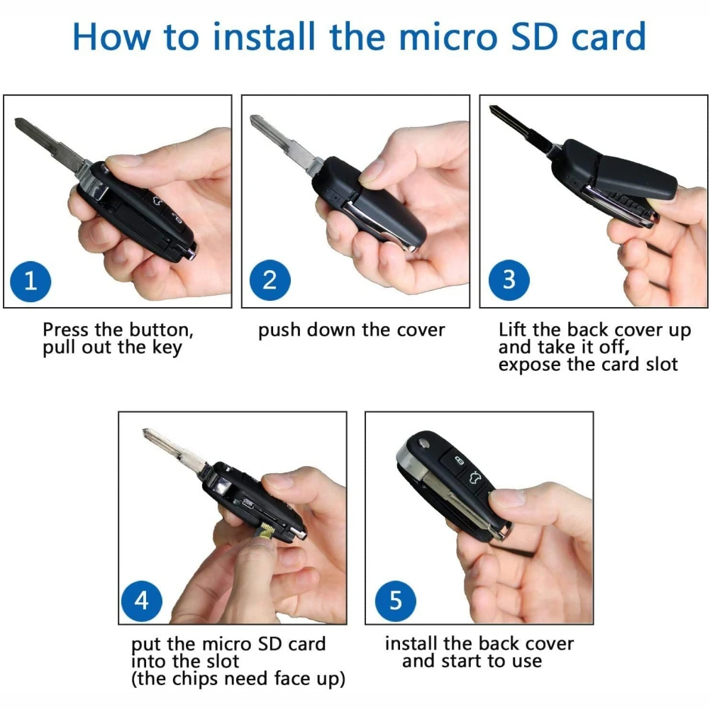 

Portable Mini Keychain Video Camera 2021 New Version 1080P HD Small Security DVR Camera With IR Night Vision