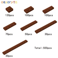 aquaryta building block part brown 500pcsbag plate compatible with 3024 3023 3623 3710 3666 3460 creativity toy for children