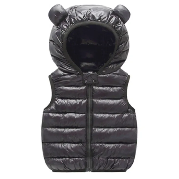 Детская одежда жилет новинка 2019 теплый хлопковый с капюшоном для маленьких