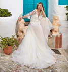 Женское свадебное платье It's yiiya, белое кружевное платье А-силуэта со шлейфом и открытой спиной на лето 2019