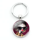 Забавные круглые стеклянные брелоки TAFREE в стиле хип-хоп для девушек, для рок-певцов, шоу, подарки, новинка 2021