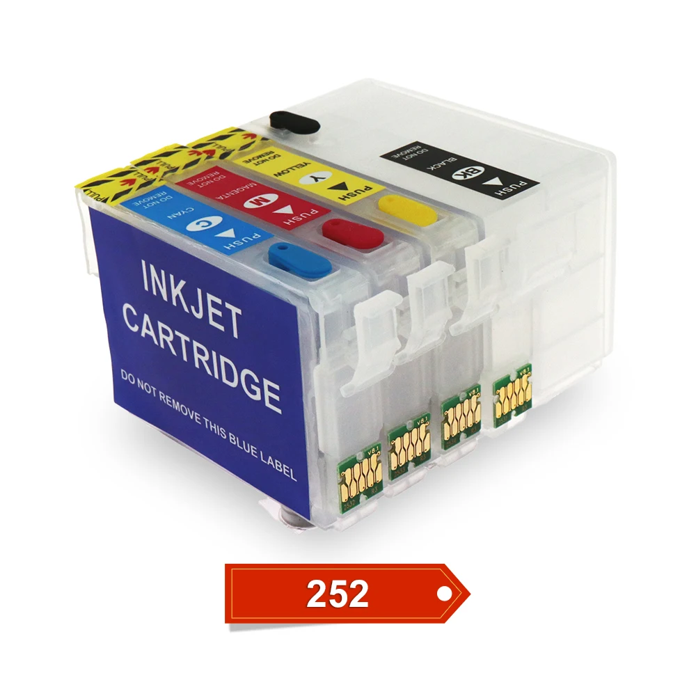 252 чернильный картридж для Epson 252XL многоразовый с чипом ARC WF-3620 WF-3640 WF-7610 принтера |