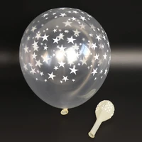100pcs 12inch clear stars romatic pearl latex balloons helium transparent ball for birthday wedding party decor globos party