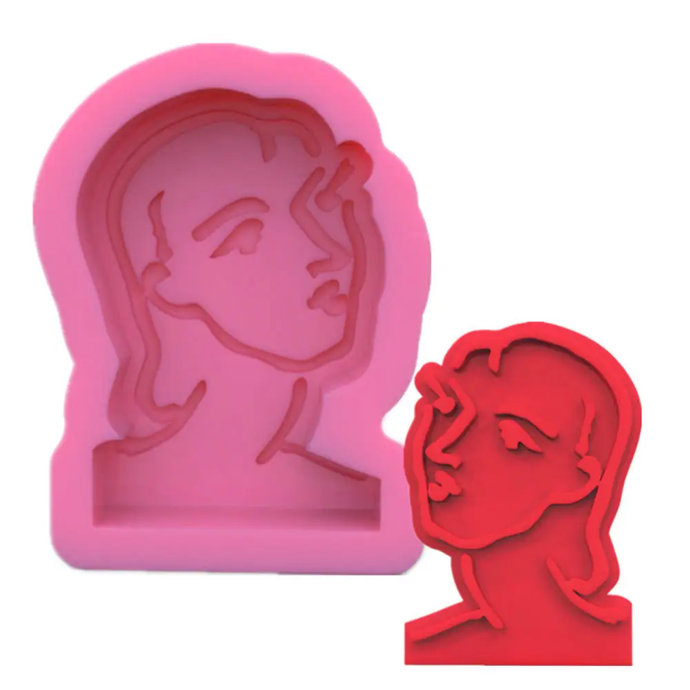 

Couple Head Shape Scented Candle Mold Candle Soap Decoration Mould Male Female Head Silicone Mold Candle Kit Manufacturing