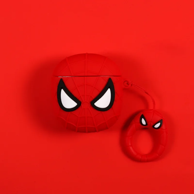 Spiderman Силиконовый чехол с bluetooth-наушниками Marvel для Apple AirPods, ультратонкий милый защитный чехол для AirPods, чехол для зарядного устройства - Цвет: Spiderman