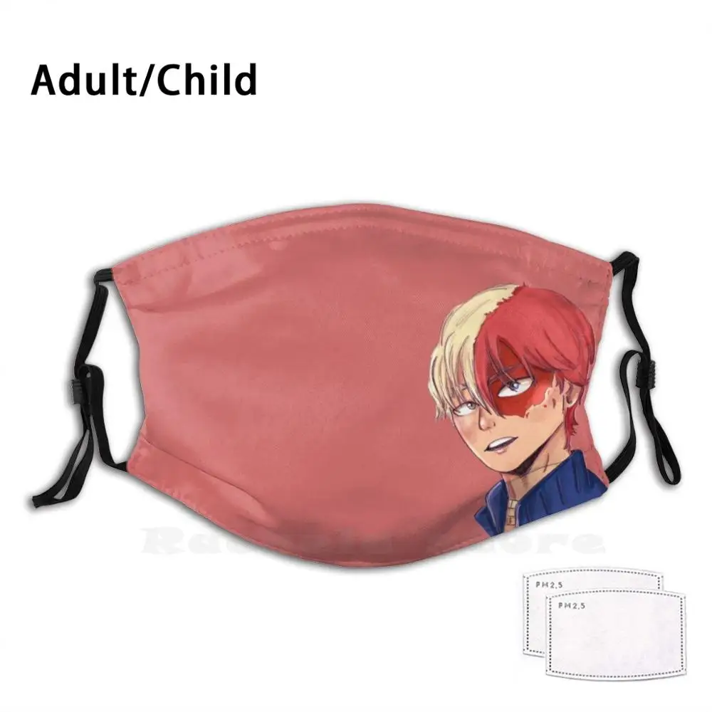 

Taedoroki Funny Print Reusable Pm2.3056 Filter Face Mask Kim Taehyung Todoroki Shouto Todoroki Shouto Taehyung V Bnha Mha Deku