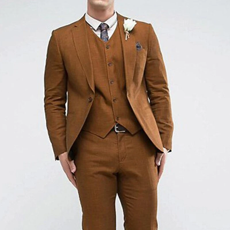 Мужской облегающий Костюм Джентльмена для выпускного вечера с отложным