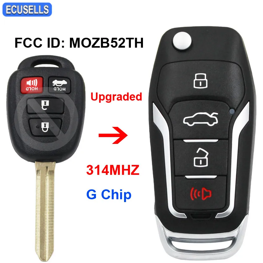 Обновленный раскладной складной бриллиантовый 314 МГц G чип для Scion tC iQ/для Toyota Yaris
