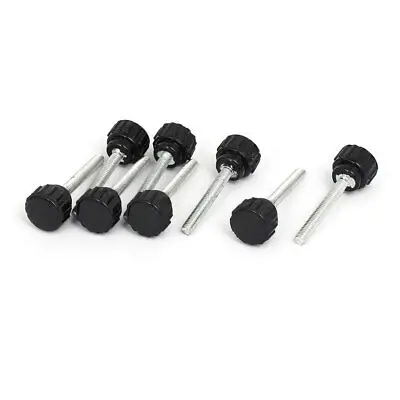 

M4 x 30mm Plastic Round Head Clamping Handles Screw Knobs Handgrips Black 8pcs
