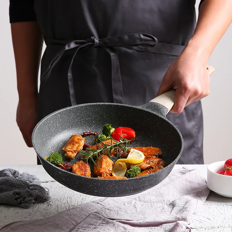 Сковорода с антипригарным покрытием сковорода для стейка бытовая яиц блинов