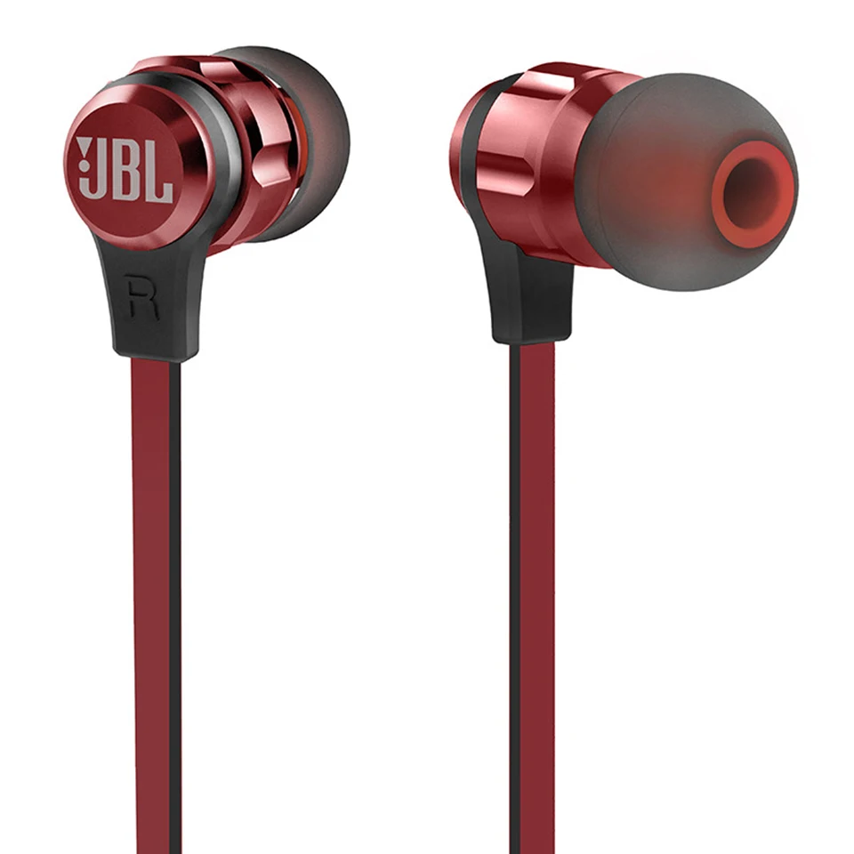 JBL T180A стерео наушники-вкладыши спортивные 3,5 мм Проводные Наушники чистый глубокий бас игра музыка гарнитура громкой связи звонки с микрофоном