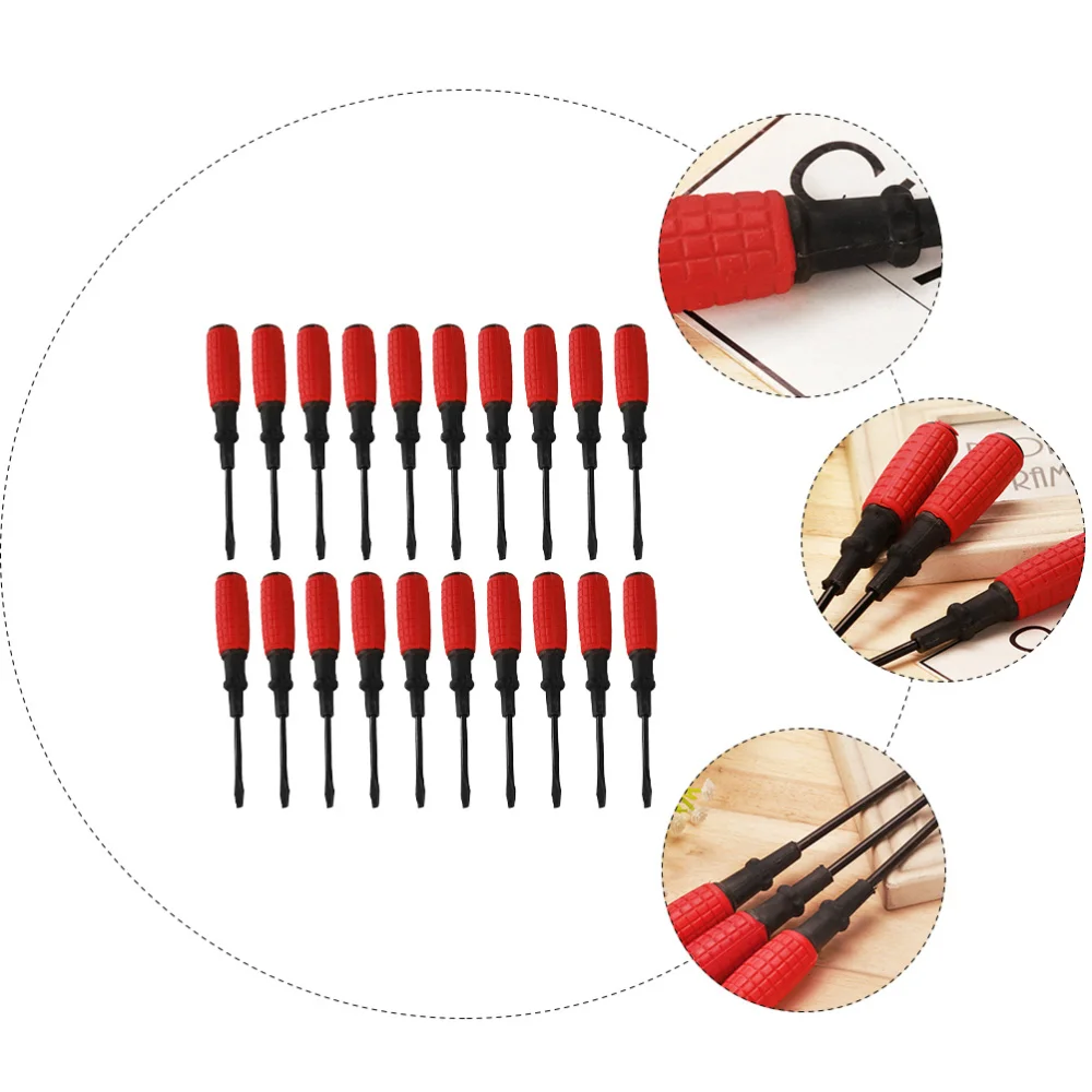 

20Pcs Household Magnetic Cross Screwdrivers Useful Straight Screwdrivers
