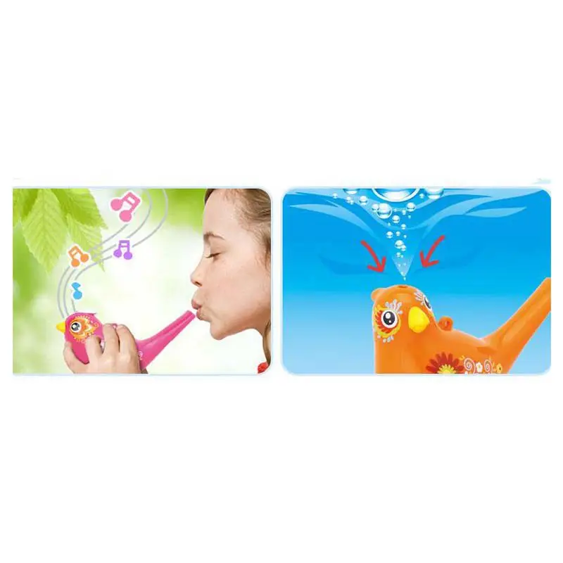 Цветной рисунок свисток для воды и птиц Bathtime музыкальная игрушка детей раннего