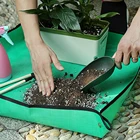 Коврик для посадки, полиэтиленовый водонепроницаемый многоразовый складной мат для горшков и цветов, защита от грязи, для пересадки растений