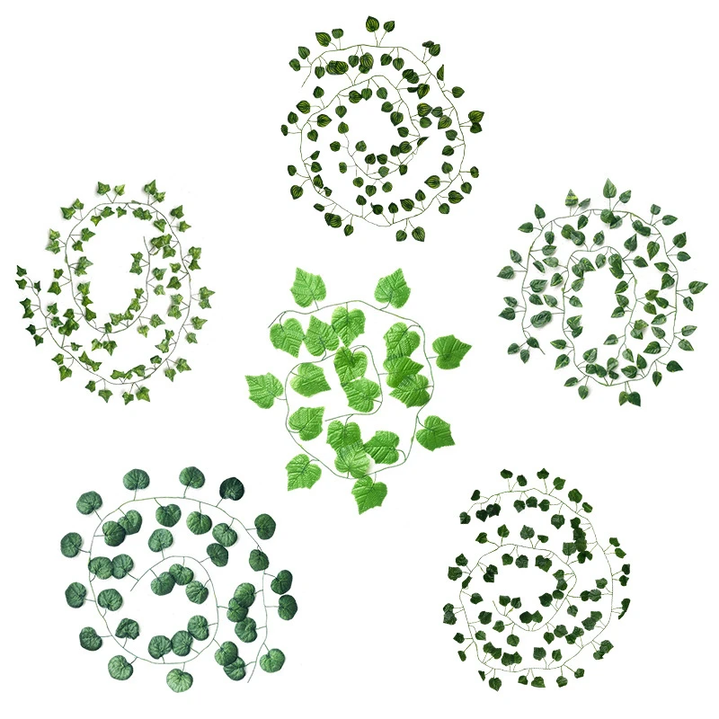 Искусственные листья Zerolife 2 м гирлянда искусственные зеленые плющ лоза