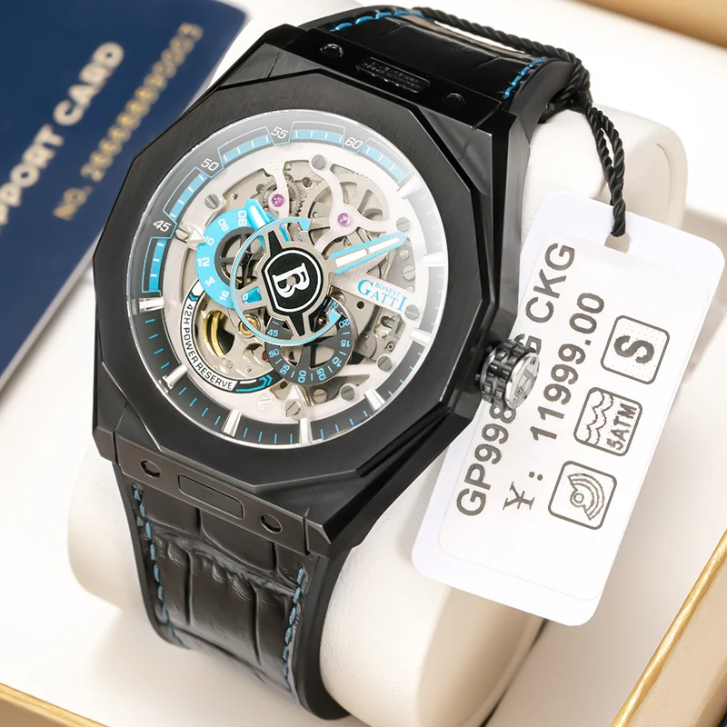 GATTI Новый Для мужчин часы класса люкс Лучшие Брендовые спортивные