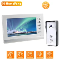 homefong 7 inch monitor 1000tvl doorbell camera outdoor call panel for video door phone intercom security system