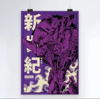 wall art canvas painting anime new evangelion pictures home decoration paintings poster hd prints wall art modular living room