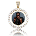TOPGRILLZ сделанное на заказ фото вращающееся двухстороннее Медальоны кулон ожерелье с 4 мм теннисная цепочка Циркон мужские хип-хоп ювелирные изделия