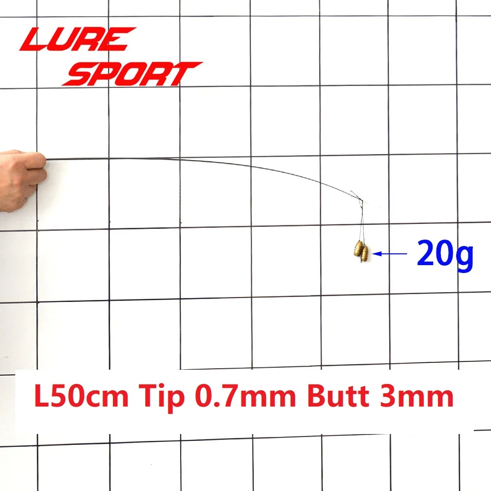 LureSport 4 шт. 50 см твердый углеродный наконечник удочки без краски стержень