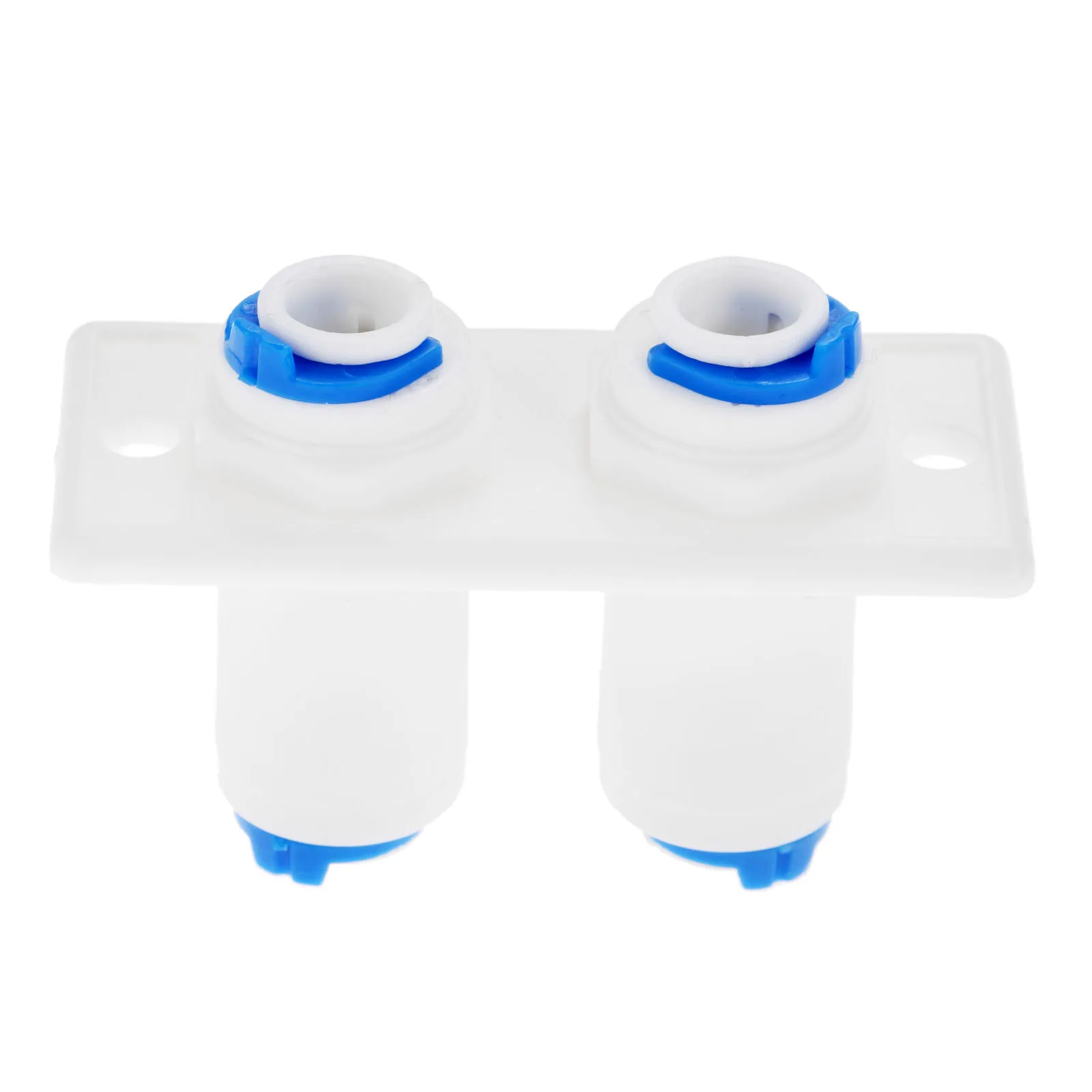 DRELD Double Bulkhead Straight 1/4&quot OD Quick Fitting Connector Reverse Osmosis Aquarium System RO Water Plastic Pipe Coupling |