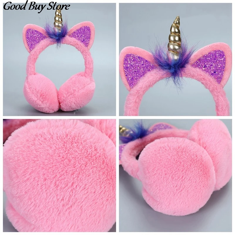 Наушники с кошачьими ушками для студентов-подростков теплые плюшевые наушники