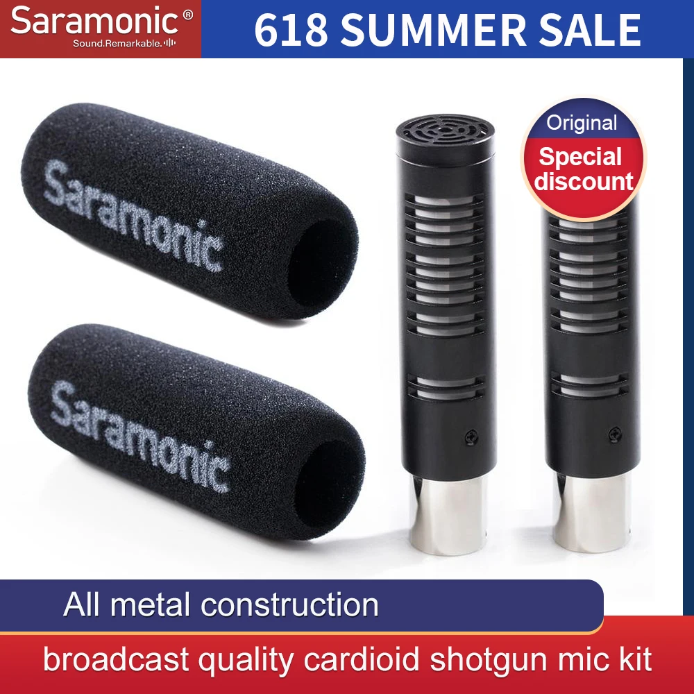 Saramonic SR AXM3 двойной комплект микрофона включает в себя: трансляции кардиоидный XLR