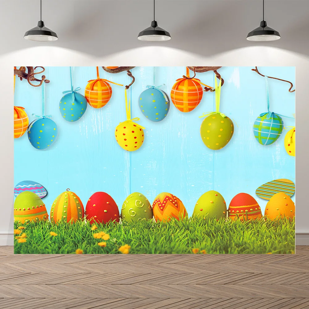 

NeoBack пасхальные Egges Весна синего цвета с изображением деревянной стены сада фотографии Фоны Луг Дейзи вечерние фон для фотосъемки фото плак...