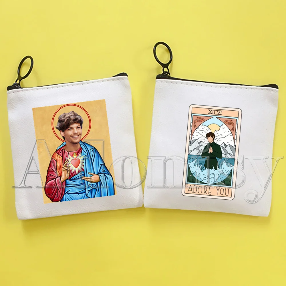 

Louis Tomlinson Korean Cartoon Coin Purse Female Mini Canvas Art Cute Key Case Coin Purse Student Wallet