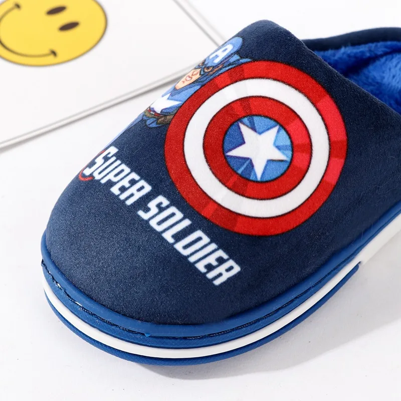 Disney тапочки для мальчиков и девочек Зимняя домашняя обувь Детские из