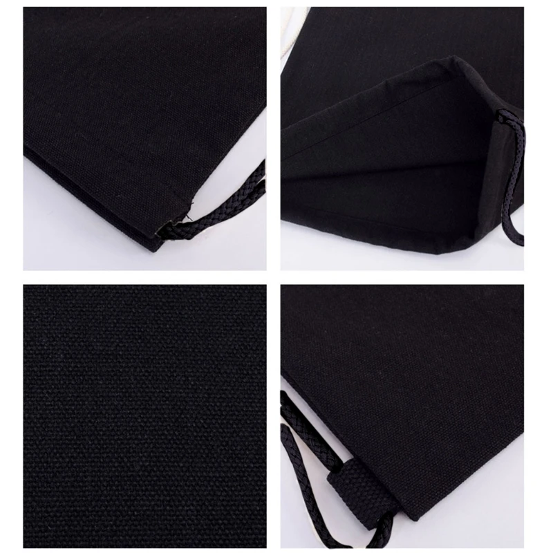 

Canvas Drawstring Bag String Backpack Mens Womens J60D
