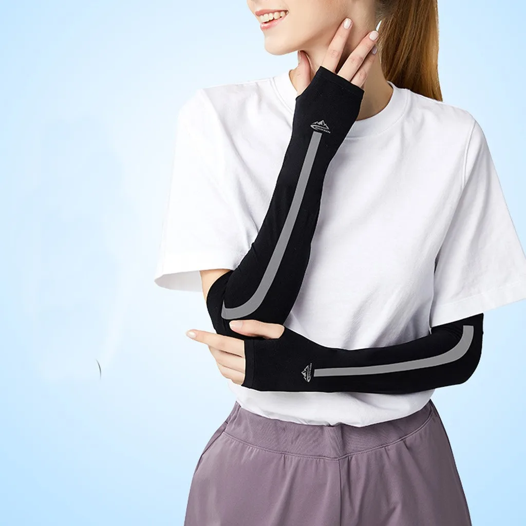 1 пара рукава летние с защитой от УФ лучей прохладный лед Велоспорт Бег