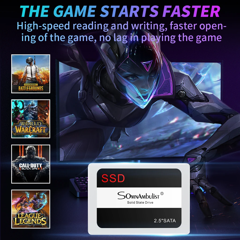 SOMNAMBULIST SSD 240 ГБ 120 480 960 2 5 жесткий диск твердотельный &quotвнутренний ssd60гб 32
