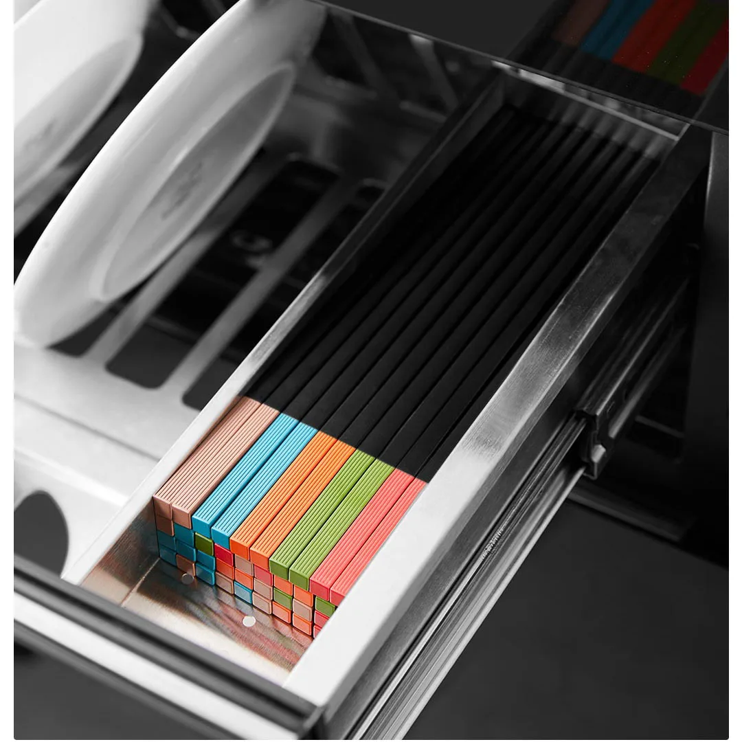 

5 Pairs Xiaomi Mijia Rainbow Colorful Alloy Chinese Chopsticks Tableware Sets High Temperature Resistance Antifungal Chopstick