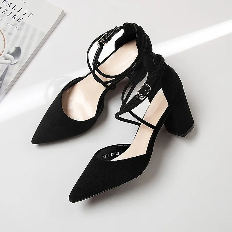 Женские босоножки на высоком каблуке MALEMONKEY черные свадебные туфли лодочки с