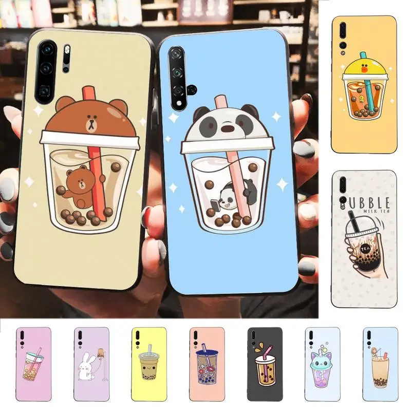 

Yinuoda Pearl Milk Tea Phone Case for Huawei P30 40 20 10 8 9 lite pro plus Psmart2019